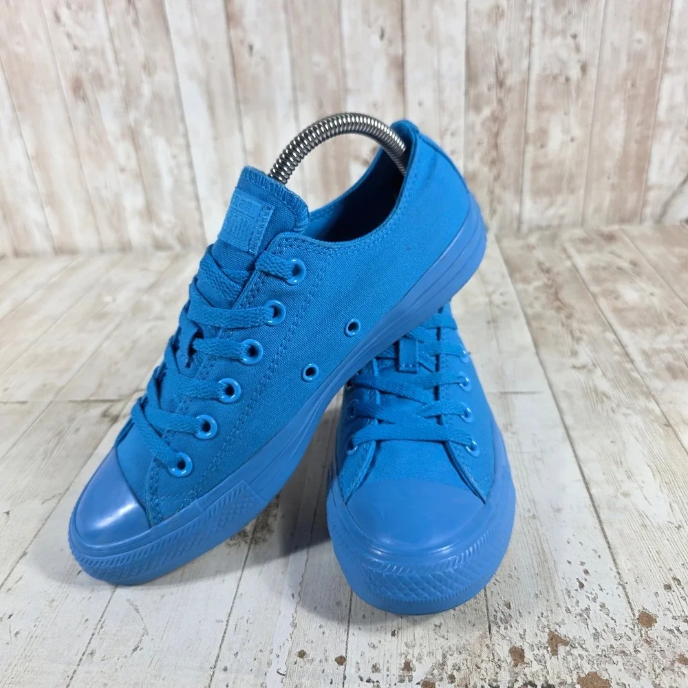 Converse Chuck Taylor All Star Ox‎ Blue Monochromatic Sneakers 166413F Womens 8